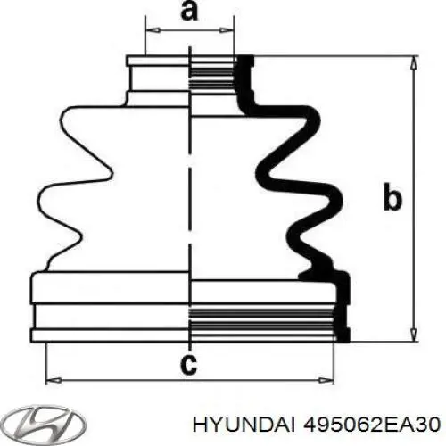 Comprar 495062EA30 Hyundai/Kia Fuelle de semieje delantero interior