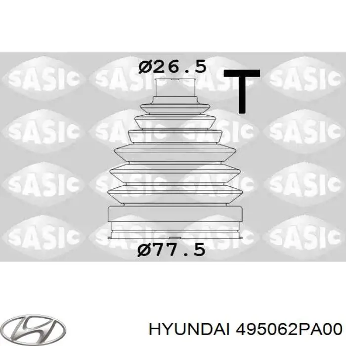 Comprar 495062PA00 Hyundai/Kia Fuelle, junta homocinética interna izquierda del semieje delantero