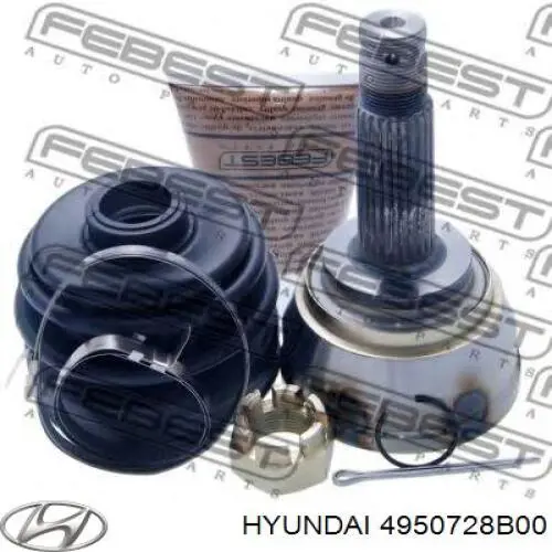 4950728B00 Hyundai/Kia Junta homocinética exterior delantera derecha