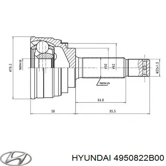 Árbol de transmisión delantero derecho para Hyundai Accent 