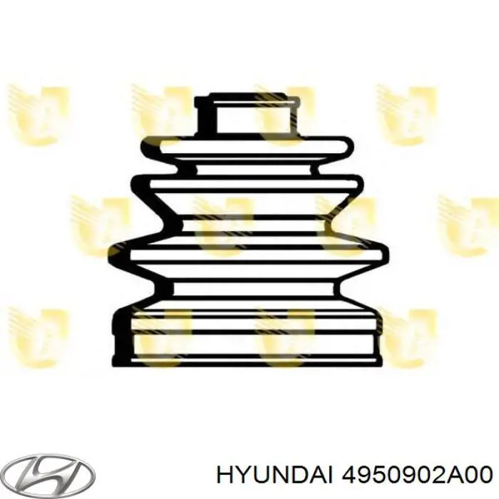 4950902A00 Hyundai/Kia fuelle, árbol de transmisión delantero exterior
