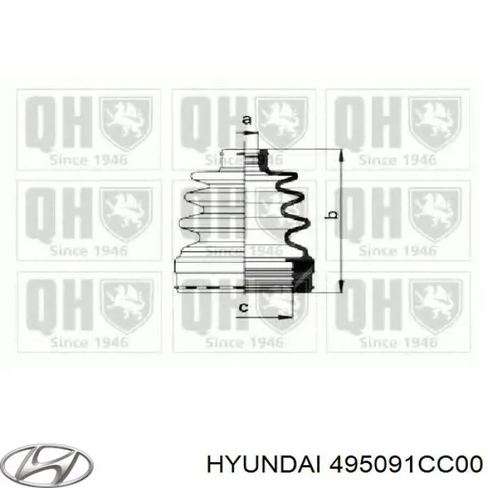 495091CC00 Hyundai/Kia Fuelle transmisión delantero exterior