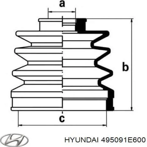 Fuelle, palier delantero exterior Hyundai/Kia 495091E600 precio, desde 108,95 EUR