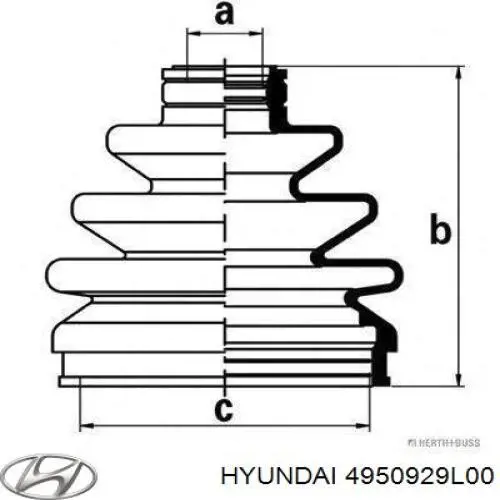 4954133200 Hyundai/Kia fuelle, árbol de transmisión exterior izquierdo