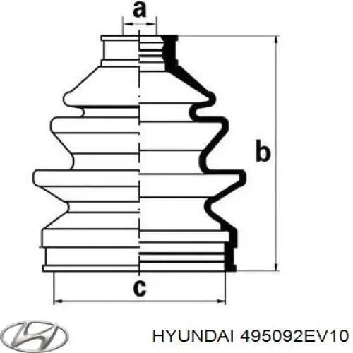 Fuelle, palier delantero exterior Hyundai/Kia 495092EV10 precio, desde 10,25 EUR