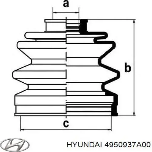 49509-37A00 Hyundai/Kia fuelle, árbol de transmisión delantero exterior