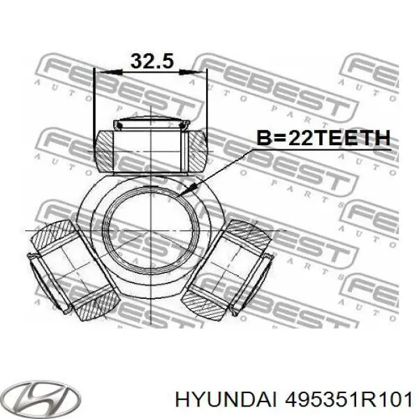 495351R101 Hyundai/Kia junta homocinética interior delantera derecha