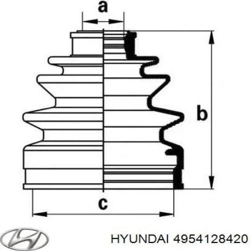 Comprar 4954128420 Hyundai/Kia Fuelle de palier delantero exterior