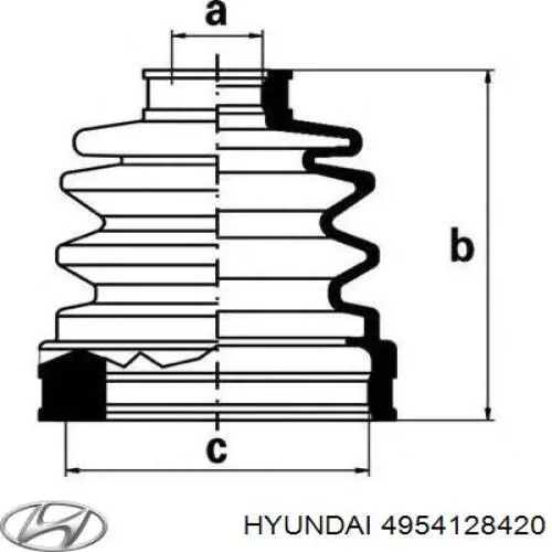49541-28420 Hyundai/Kia fuelle, árbol de transmisión delantero exterior
