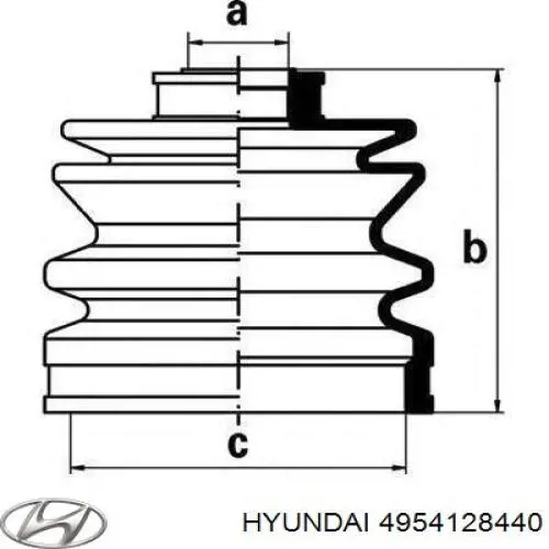Fuelle de palier delantero exterior 4954128440 Hyundai/Kia