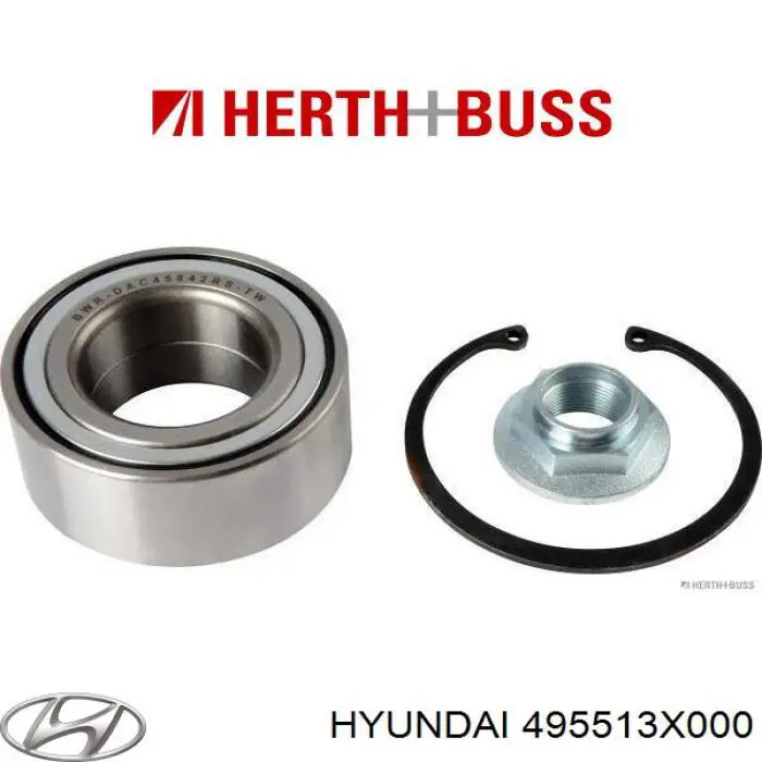 495513X000 Hyundai/Kia tuerca, cubo de rueda delantero