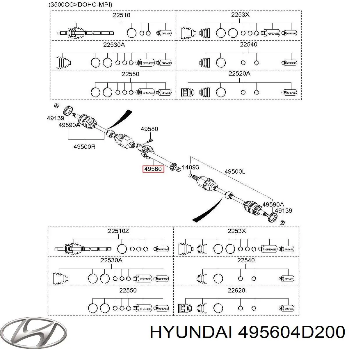 495604D200 Hyundai/Kia