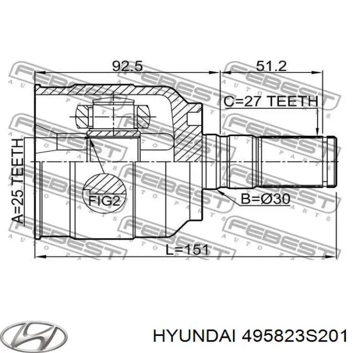Junta homocinética interna delantera Q1311622 Q-fix