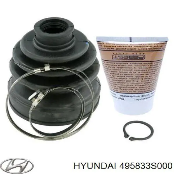 495833S000 Hyundai/Kia fuelle, árbol de transmisión delantero interior
