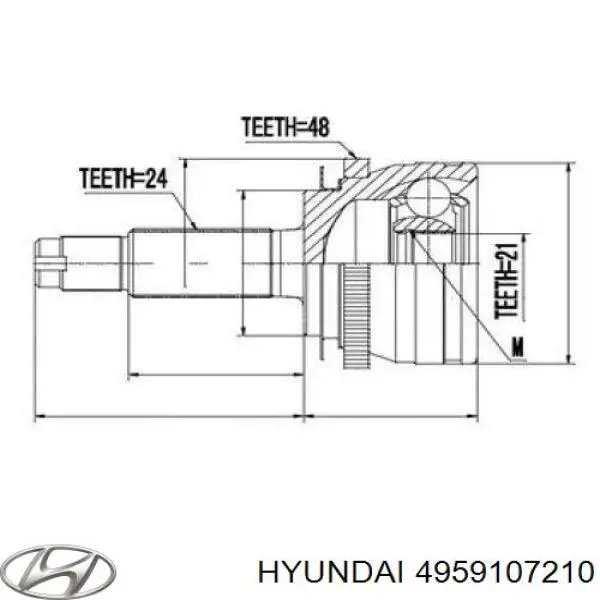 4959107210 Hyundai/Kia junta homocinética exterior delantera