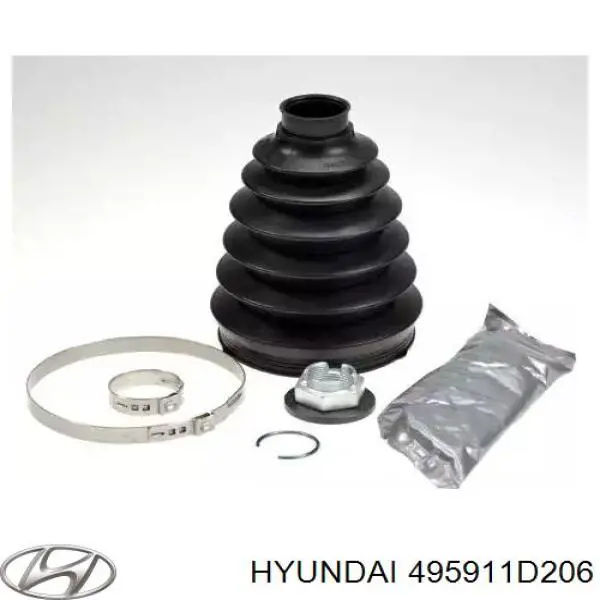 495911D206 Hyundai/Kia árbol de transmisión delantero izquierdo