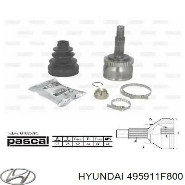 Comprar 495911F800 Hyundai/Kia Semieje delantero derecho
