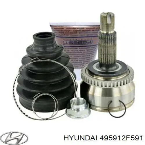 495912F591 Hyundai/Kia junta homocinética exterior delantera izquierda