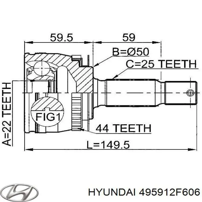 BB8013 Posterparts junta homocinética exterior delantera izquierda