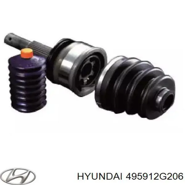 495912G206 Hyundai/Kia árbol de transmisión delantero izquierdo