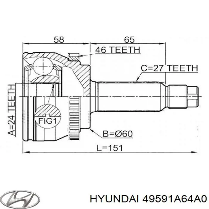 49591A64A0 Hyundai/Kia