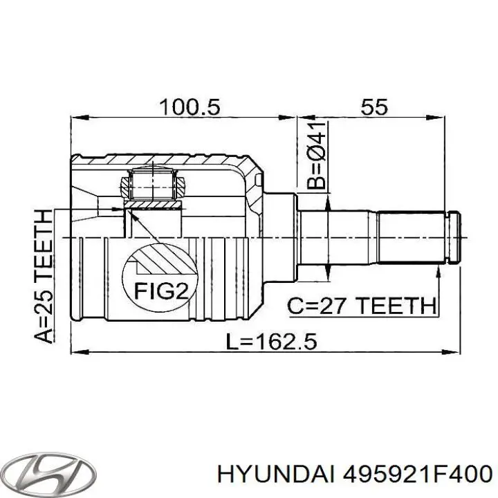 495921F400 Hyundai/Kia junta homocinética interior delantera