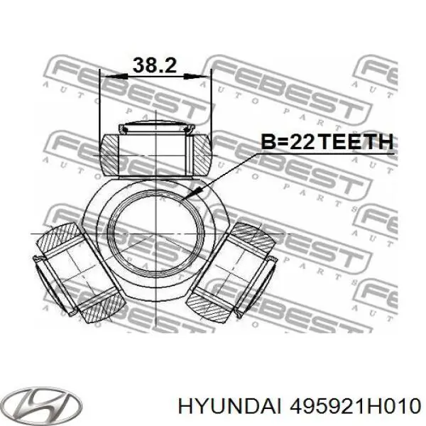 Junta homocinética interna delantera 495921H010 Hyundai/Kia