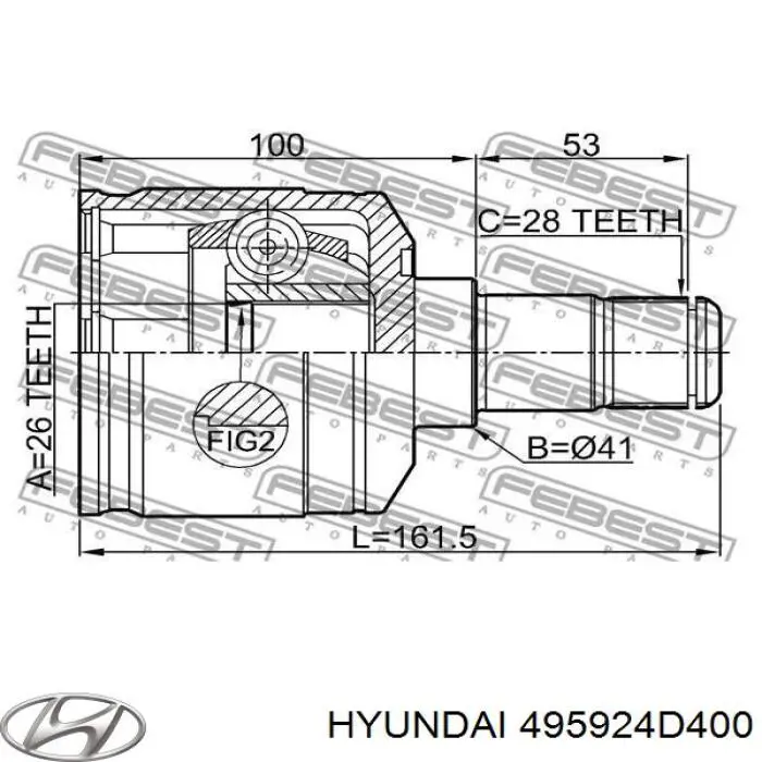 Fuelle, junta homocinética interna izquierda del semieje delantero Hyundai/Kia 495014D401 precio, desde 101,64 EUR