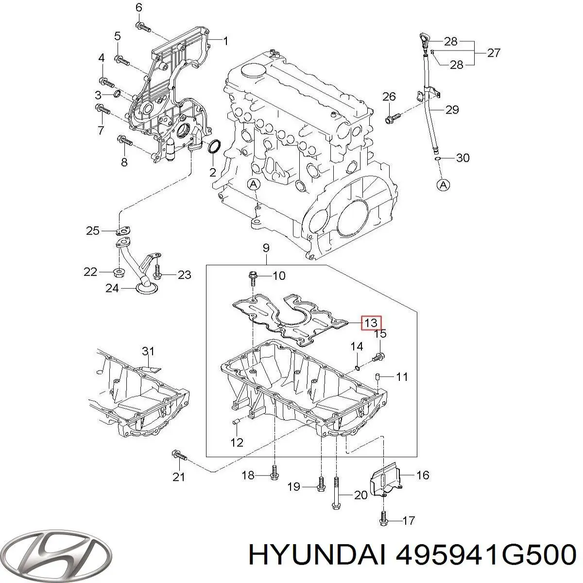 495941G500 Hyundai/Kia fuelle, árbol de transmisión delantero exterior