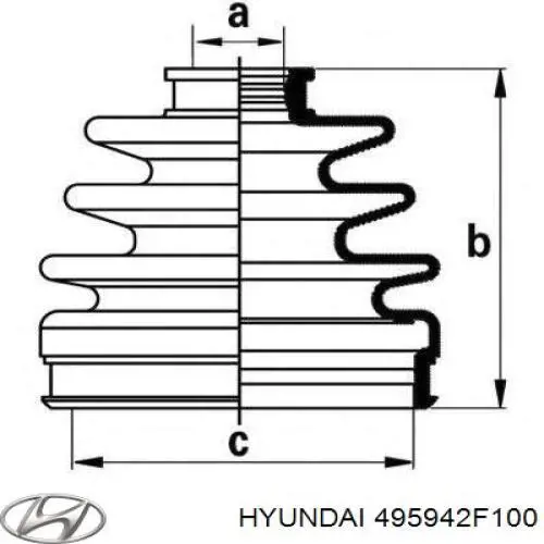 Comprar 495942F100 Hyundai/Kia Fuelle de palier delantero exterior