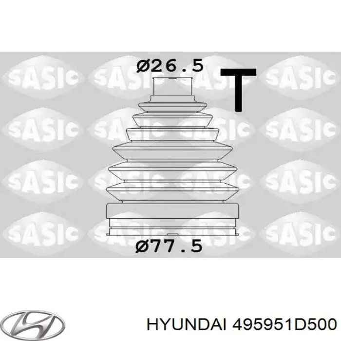 Comprar 495951D500 Hyundai/Kia Fuelle de semieje delantero interior