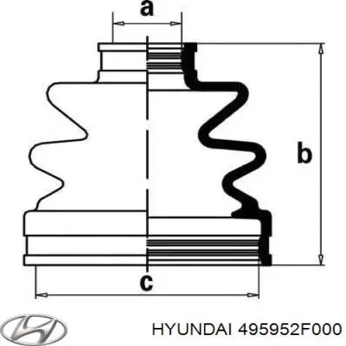 Fuelle transmisión delantero exterior Hyundai/Kia 495952F000 precio, desde 8,28 EUR