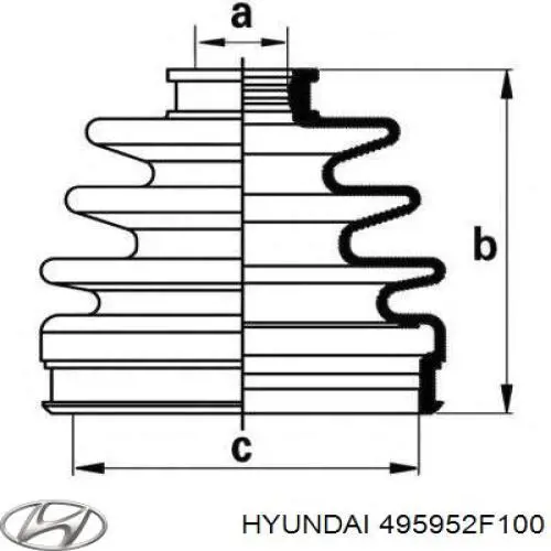Comprar 495952F100 Hyundai/Kia Fuelle de semieje delantero interior