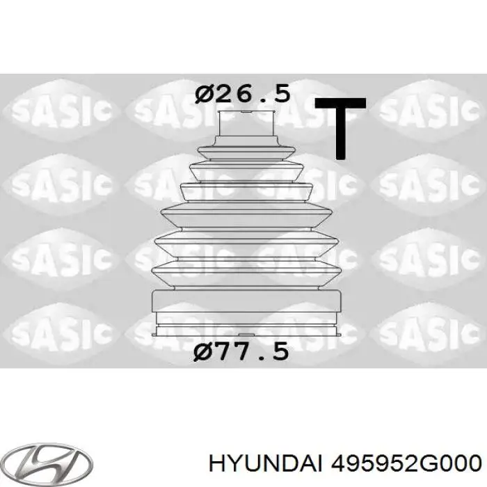 Comprar 495952G000 Hyundai/Kia Fuelle de semieje delantero interior