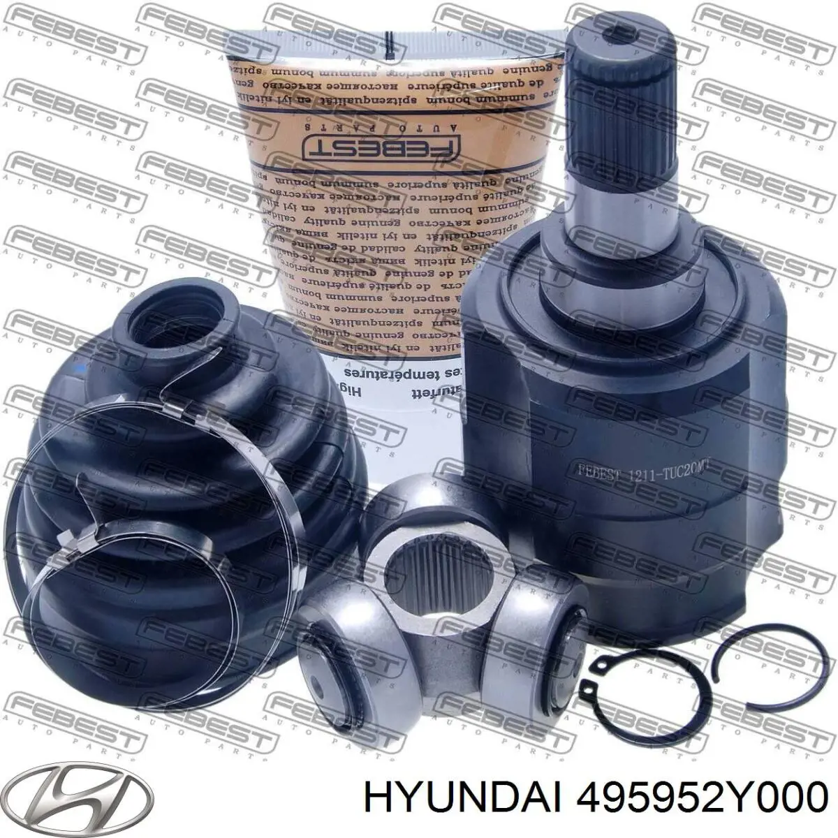 495952Y000 Hyundai/Kia fuelle, árbol de transmisión delantero interior