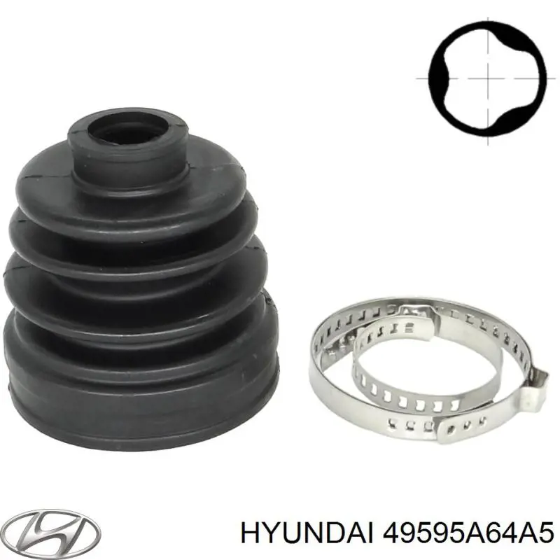 Comprar 49595A64A5 Hyundai/Kia Fuelle de palier delantero exterior