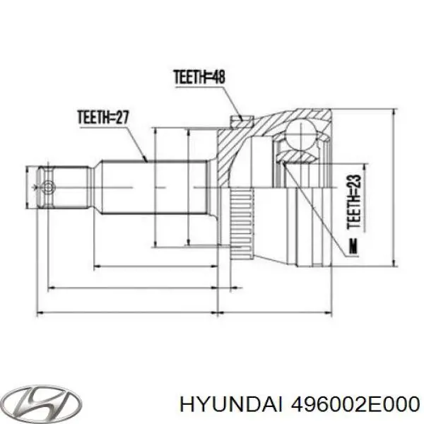 Palier trasero Hyundai/Kia 496002E000 precio, desde 103,09 EUR