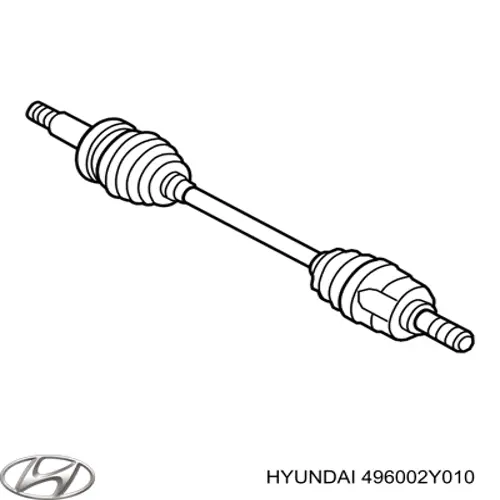496002Y010 Hyundai/Kia árbol de transmisión trasero izquierdo