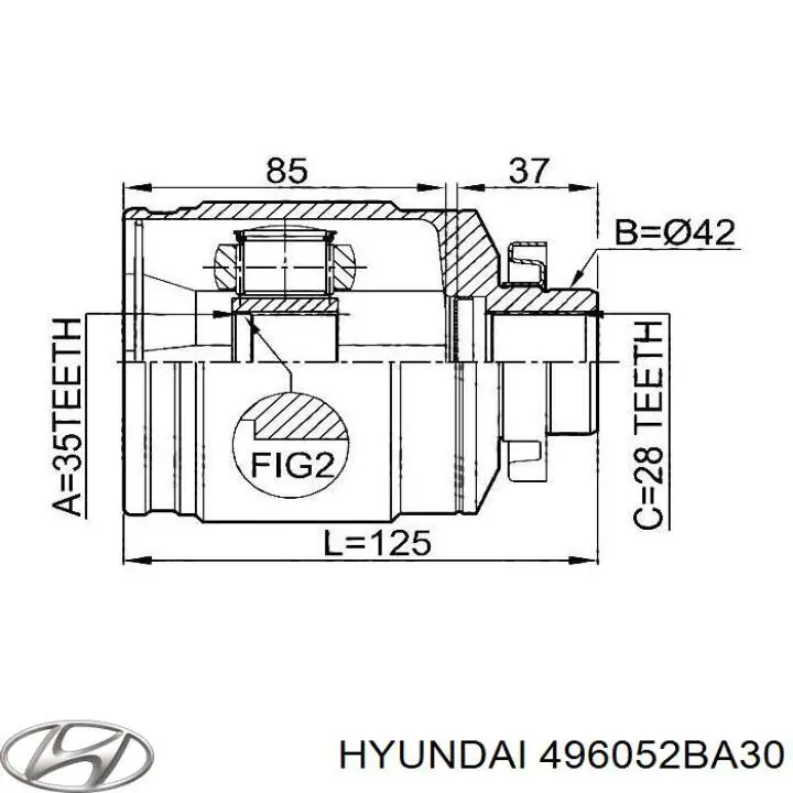 Junta homocinética interna delantera derecha Hyundai/Kia 496052BA30 precio, desde 63,15 EUR