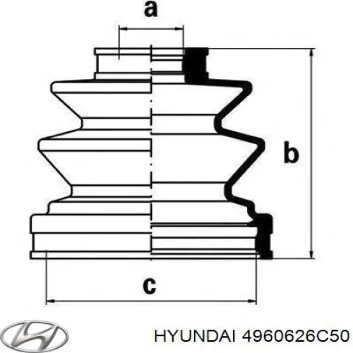 Fuelle, palier delantero exterior Hyundai/Kia 4960626C50 precio, desde 12,08 EUR