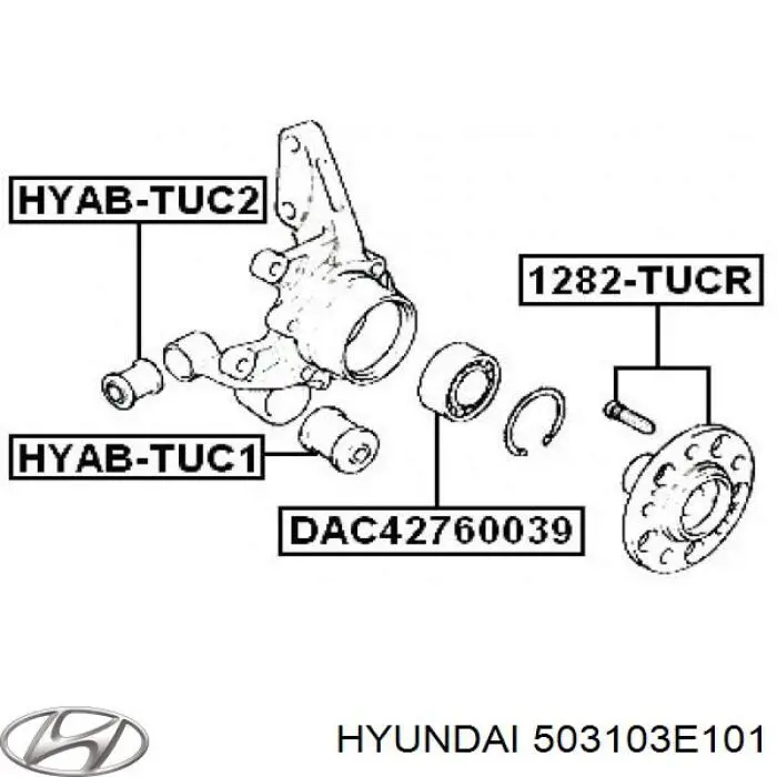 Cojinete de rueda delantero 503103E101 Hyundai/Kia