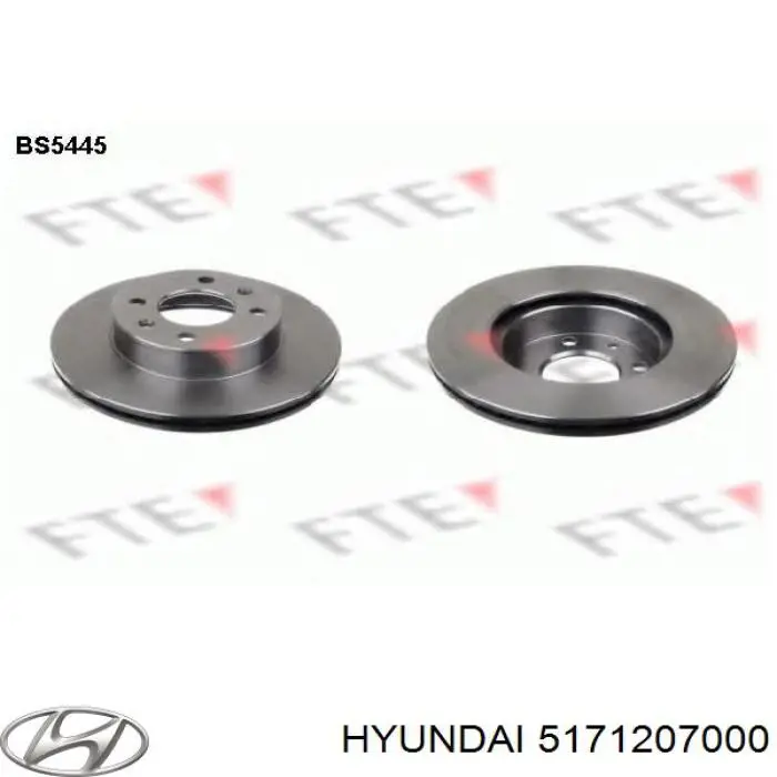 5171207000 Hyundai/Kia disco de freno delantero