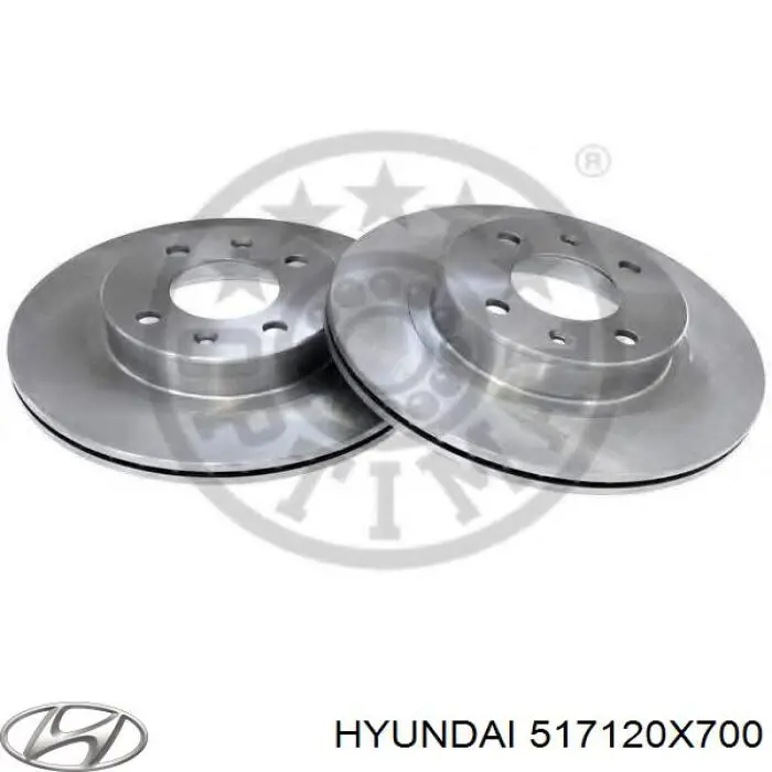 Disco de freno delantero Hyundai/Kia 517120X700