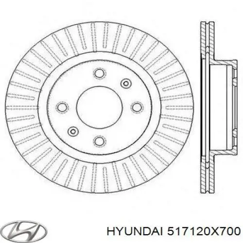 Comprar 517120X700 Hyundai/Kia Freno de disco delantero