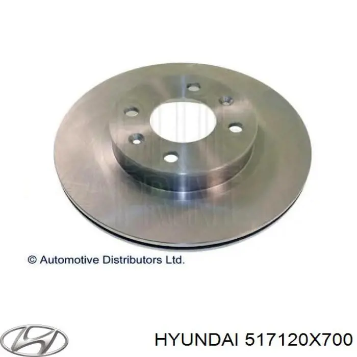 517120X700 Hyundai/Kia disco de freno delantero