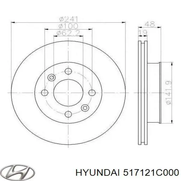 Frenos delanteros Hyundai/Kia 517121C000 precio, desde 29,22 EUR