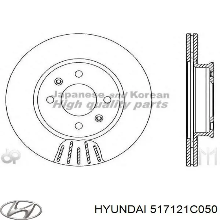 Comprar 517121C050 Hyundai/Kia Freno de disco delantero