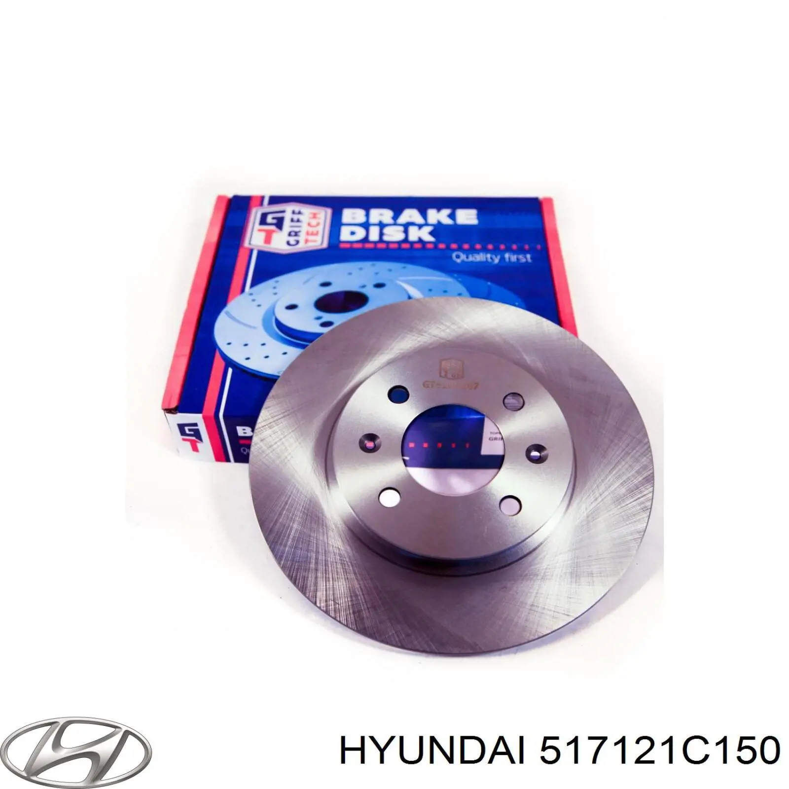 517121C150 Hyundai/Kia disco de freno delantero