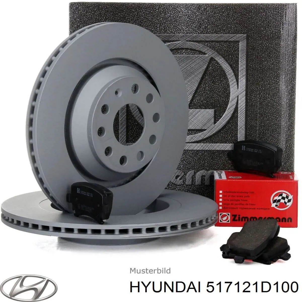 Disco de freno 517121D100 Hyundai/Kia