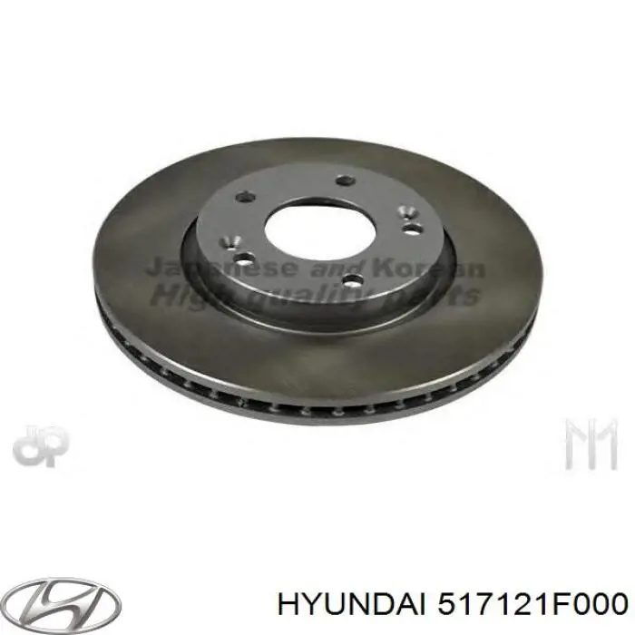 517121F000 Hyundai/Kia disco de freno delantero